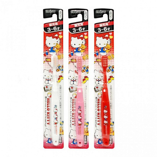 картинка Детская зубная щетка "EBISU" для детей от 3-6 лет "Hello Kitty", 1 шт от интернет магазина
