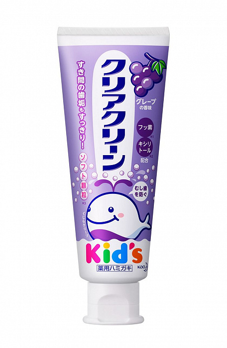 картинка Детская зубная паста Kao Clear Clean Kid's Виноград 70 гр от интернет магазина